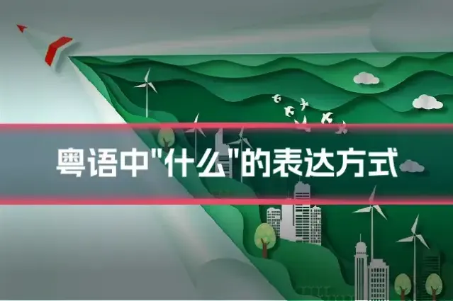 粤语中"什么"的表达方式
