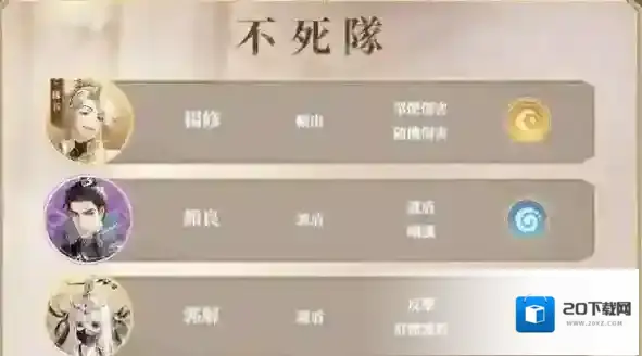 代号鸢官方简中服阵容