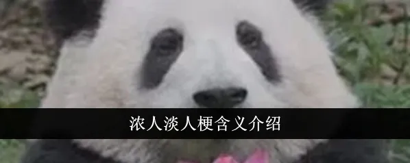 浓人淡人什么意思 抖音浓人淡人梗含义介绍