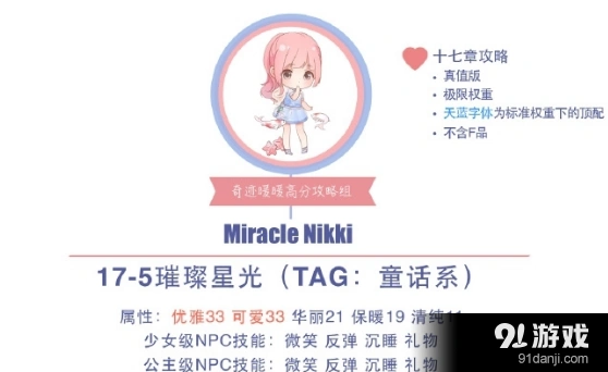 奇迹暖暖18-5公主级S级评分技巧