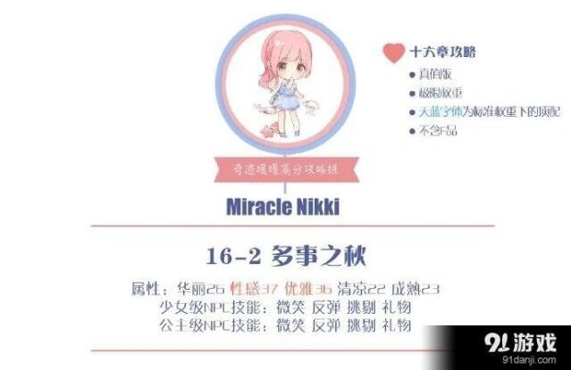 奇迹暖暖16-2公主级完整攻略指南