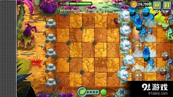 植物大战僵尸2第19天攻略：侏罗纪沼泽怎么过