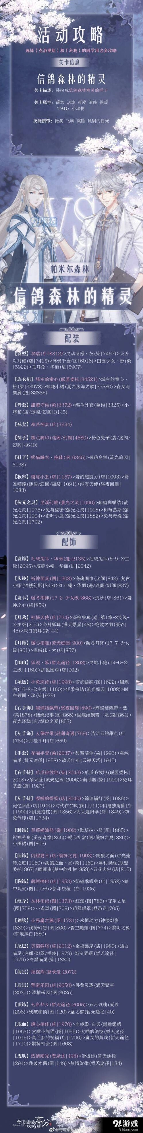 奇迹暖暖信鸽森林的精灵完整指南