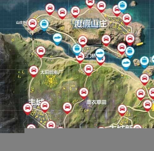 荒野行动载具分布指南，皮卡越野车刷新点