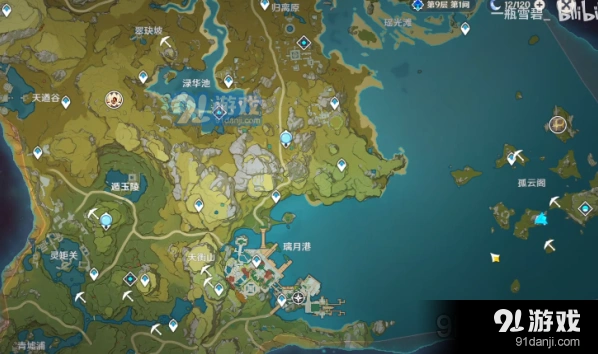 原神矿点在哪里 高效跑图路线