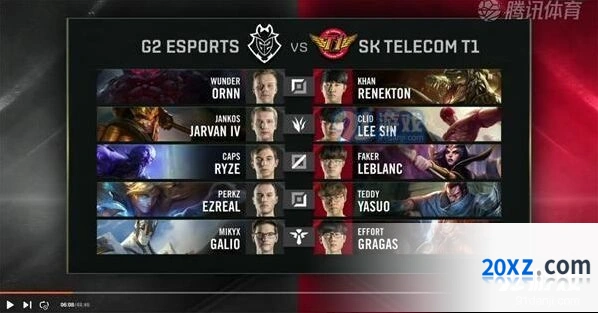 英雄联盟S9半决赛SKT vs G2第二局全程战报