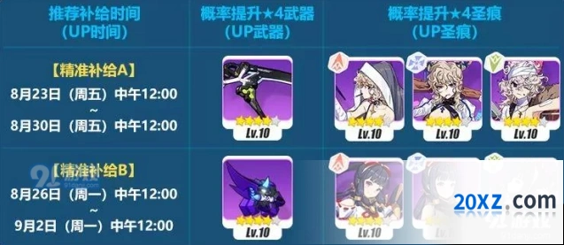 崩坏3 8月23日精准补给指南 补给池详情