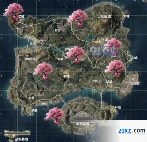 和平精英祈愿树全部位置教程