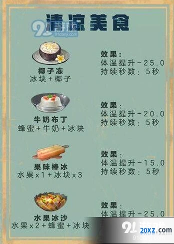 明日之后清凉美食合集 详细做法分享
