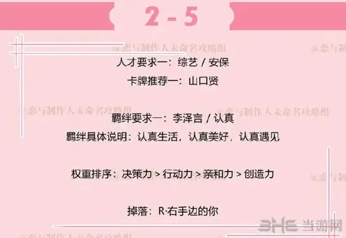 《恋与制作人》李泽言拍摄副本2-5攻略大全