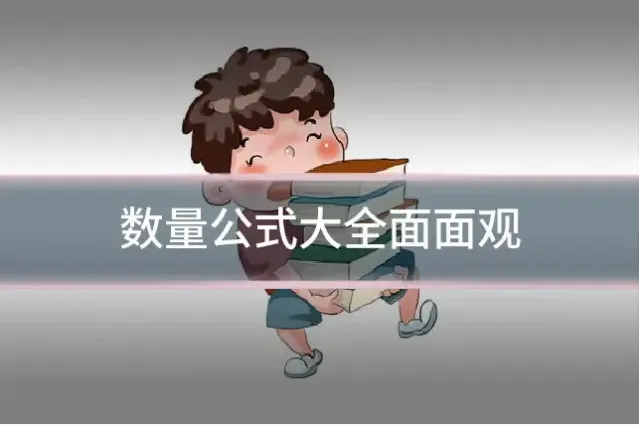 数量公式大全面面观
