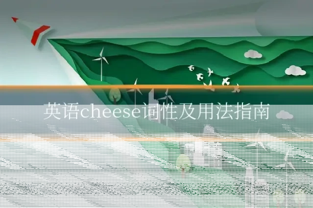 英语cheese词性及用法指南