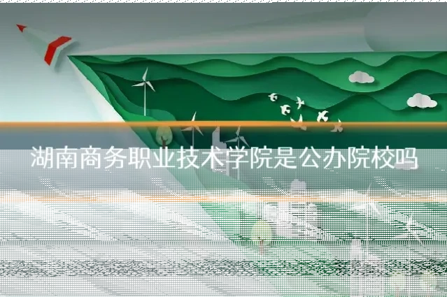 湖南商务职业技术学院是公办院校吗