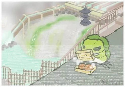 旅行青蛙温泉馒头明信片指南