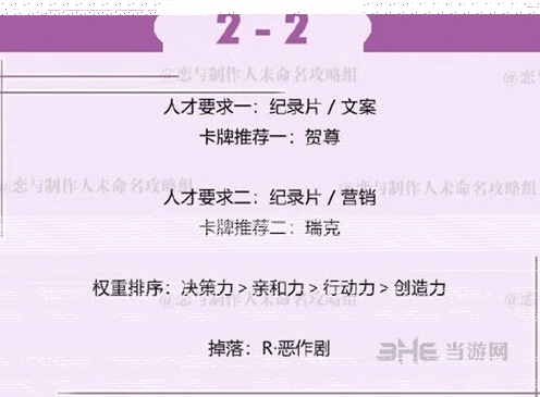恋与制作人许墨拍摄副本2-2玩法教程
