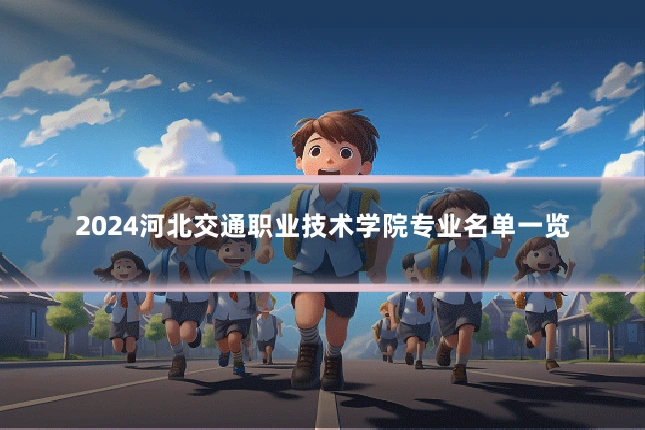 2024河北交通职业技术学院专业名单一览