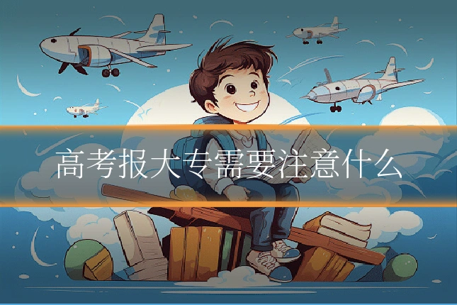 高考报大专需要注意什么