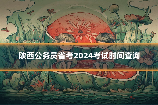 陕西公务员省考2024考试时间查询