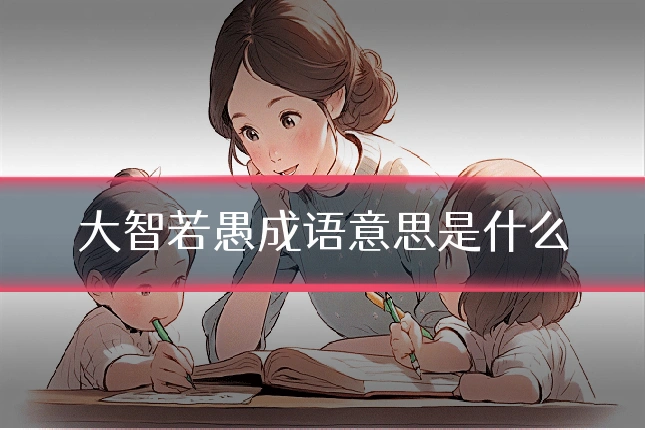 大智若愚成语意思是什么