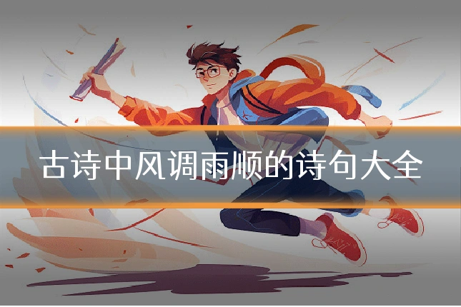 古诗中风调雨顺的诗句大全