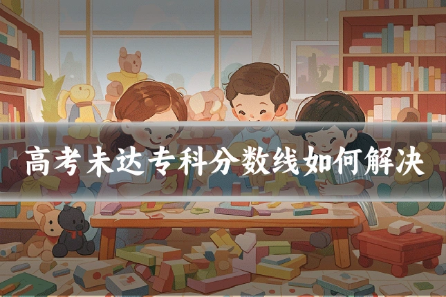 高考未达专科分数线如何解决