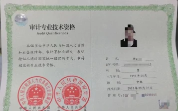 审计师证书