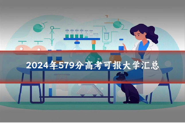 2024年579分高考可报大学汇总