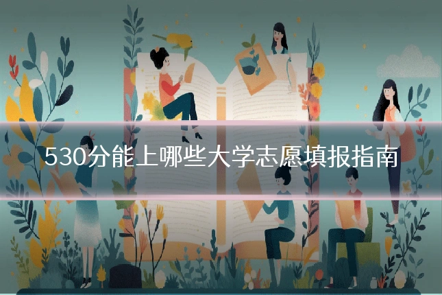 530分能上哪些大学志愿填报指南