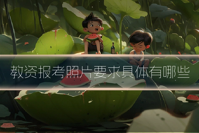 教资报考照片要求具体有哪些