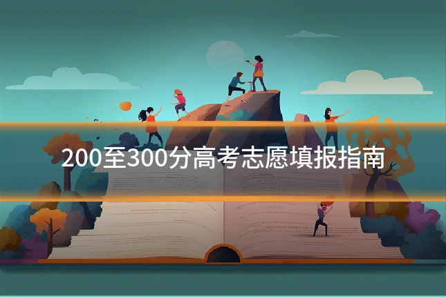 200至300分高考志愿填报指南