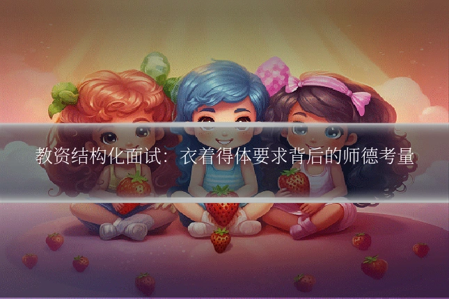 教资结构化面试：衣着得体要求背后的师德考量