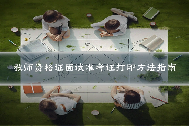 教师资格证面试准考证打印方法指南