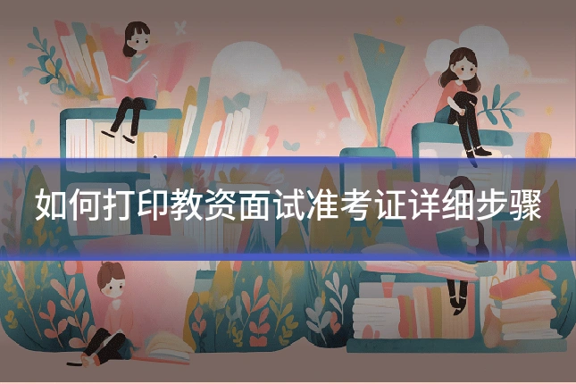如何打印教资面试准考证详细步骤