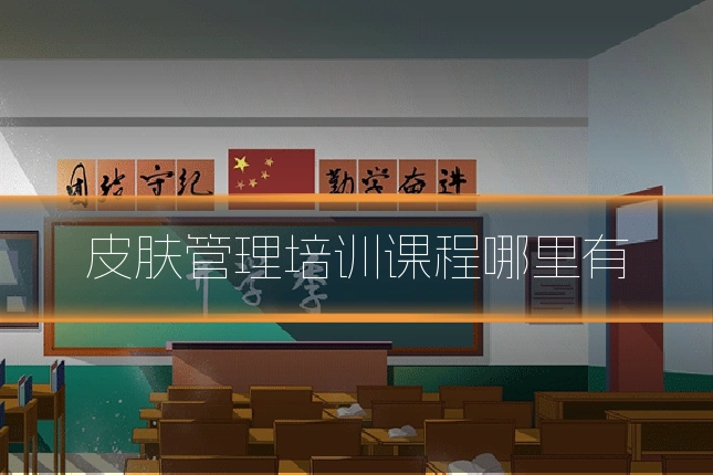 皮肤管理培训课程哪里有