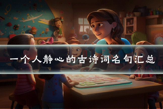 一个人静心的古诗词名句汇总
