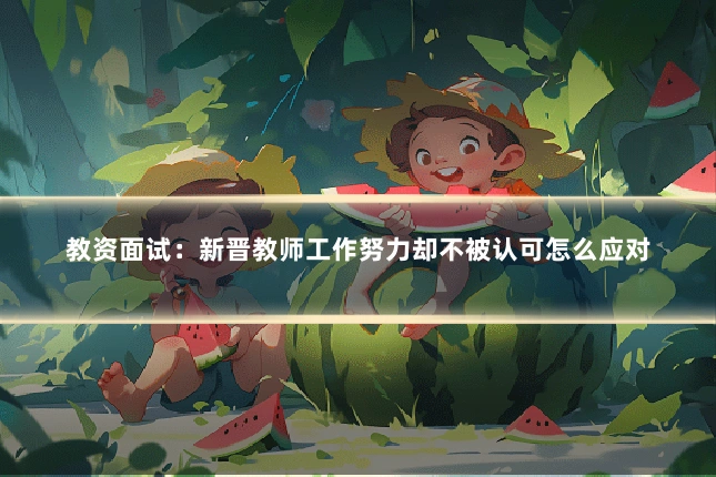 教资面试：新晋教师工作努力却不被认可怎么应对