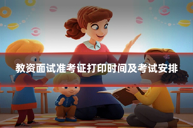 教资面试准考证打印时间及考试安排