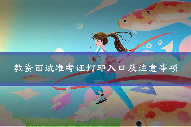教资面试准考证打印入口及注意事项
