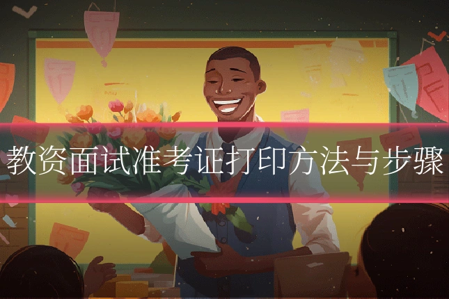 教资面试准考证打印方法与步骤