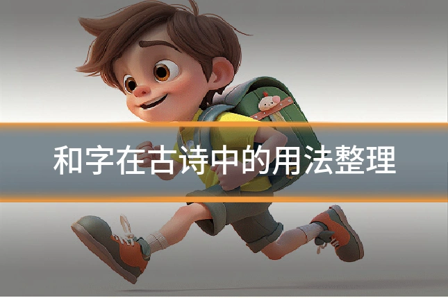 和字在古诗中的用法整理