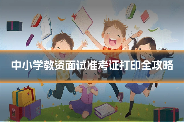 中小学教资面试准考证打印全攻略