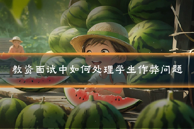 教资面试中如何处理学生作弊问题