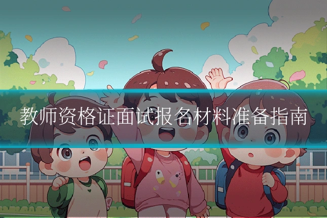 教师资格证面试报名材料准备指南