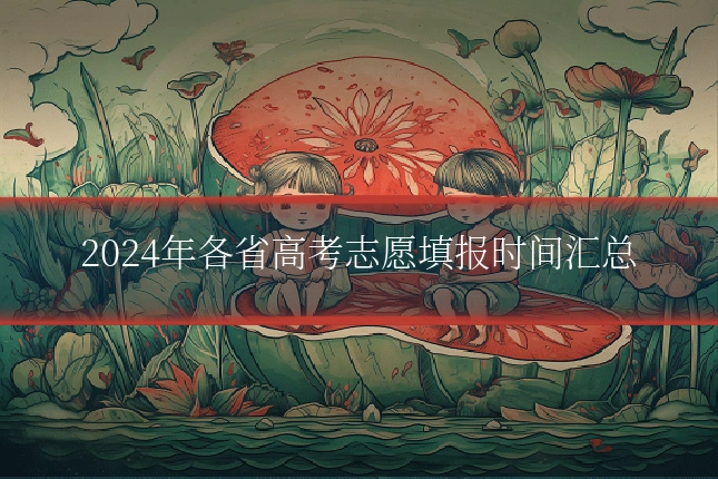 2024年各省高考志愿填报时间汇总