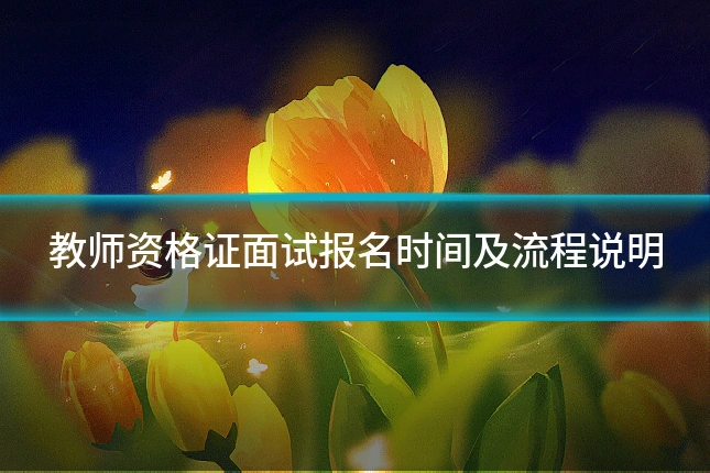 教师资格证面试报名时间及流程说明