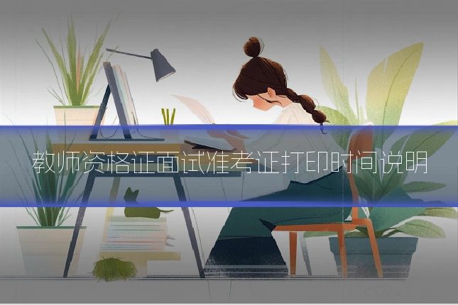教师资格证面试准考证打印时间说明