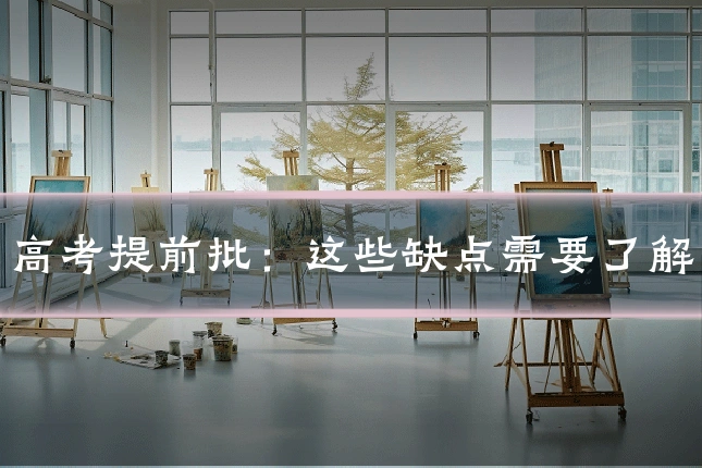 高考提前批：这些缺点需要了解