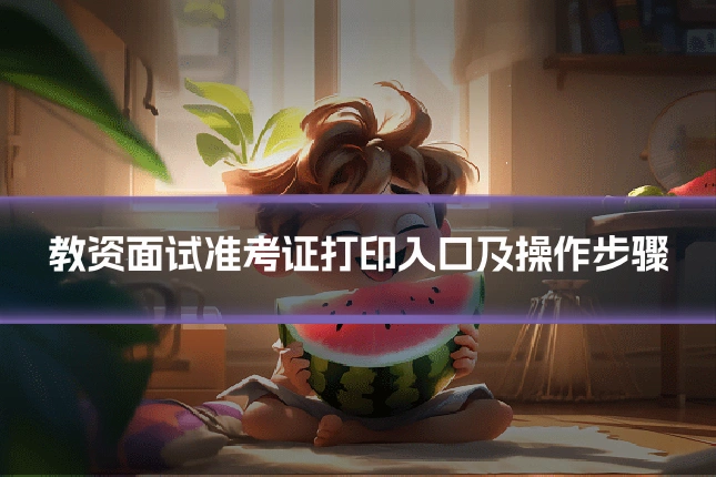 教资面试准考证打印入口及操作步骤