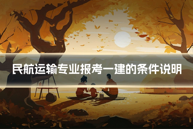 民航运输专业报考一建的条件说明