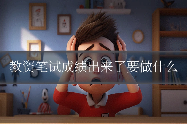 教资笔试成绩出来了要做什么